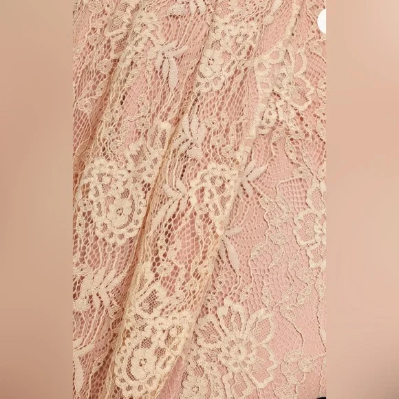 Lulus Stolen Moments Dusty Pink Lace-Up Lace Maxi Dress - Picture 4 of 6